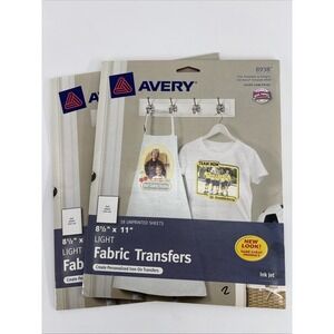 Avery 8938 Printable Heat Fabric Transfer Paper  18 Pack + 10 Extra Sheets